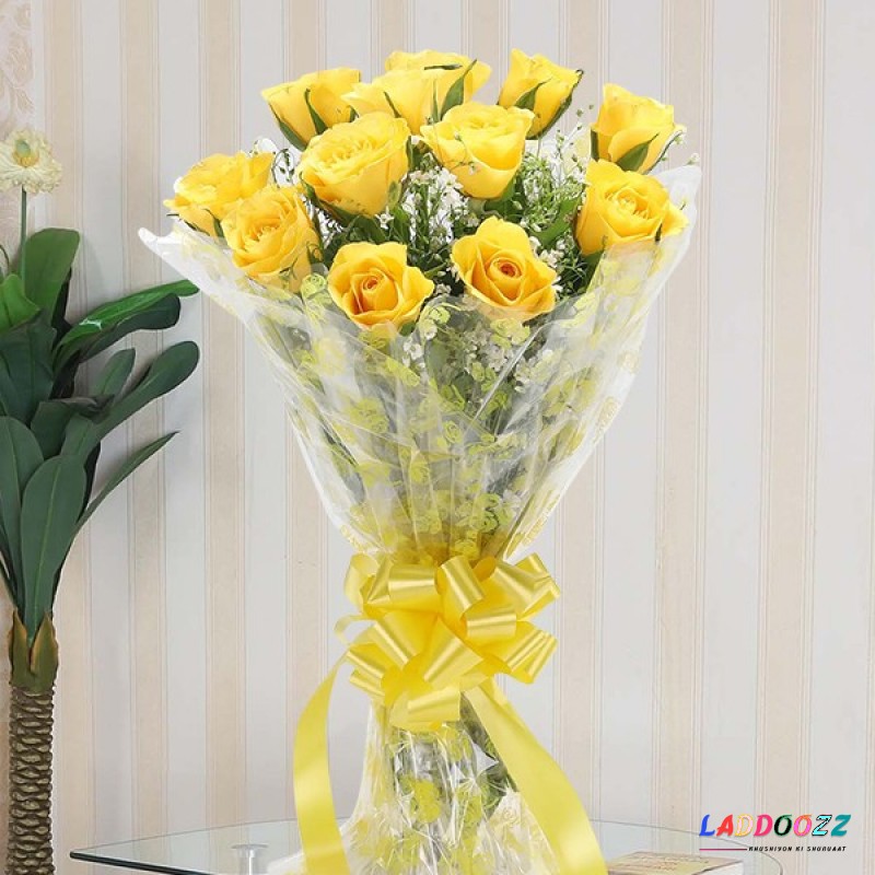 Passionate Yellow Roses 